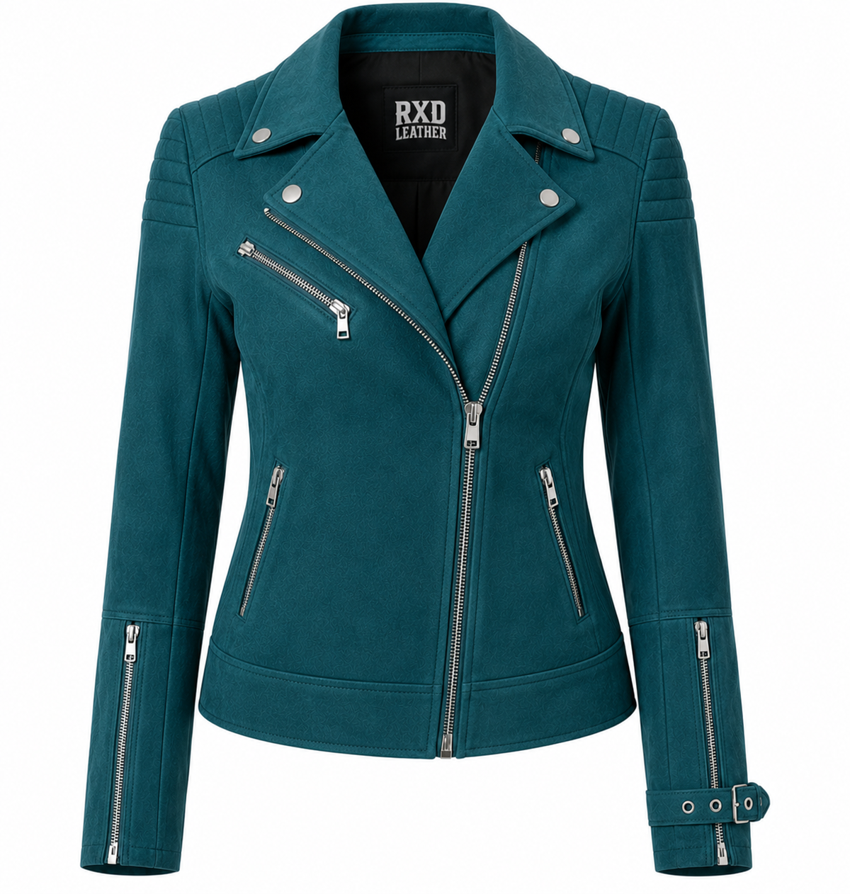 Women's supersoft leather biker jacket with quilted sleeves – RXD Leather