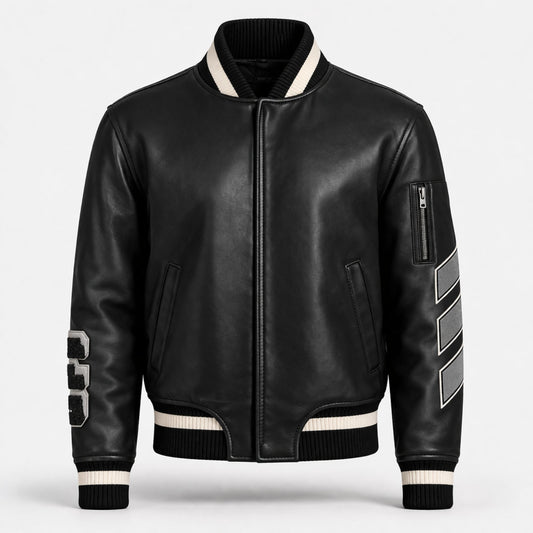 Women's two-tone varsity bomber jacket – RXD Leather 2000