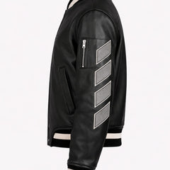 Women's varsity bomber jacket back – RXD Leather