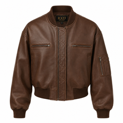 Women's vintage oversized leather bomber blazer jacket – RXD Leather