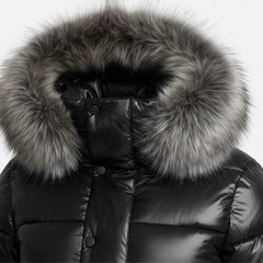 Women's waterproof puffer snow jacket back – RXD Leather