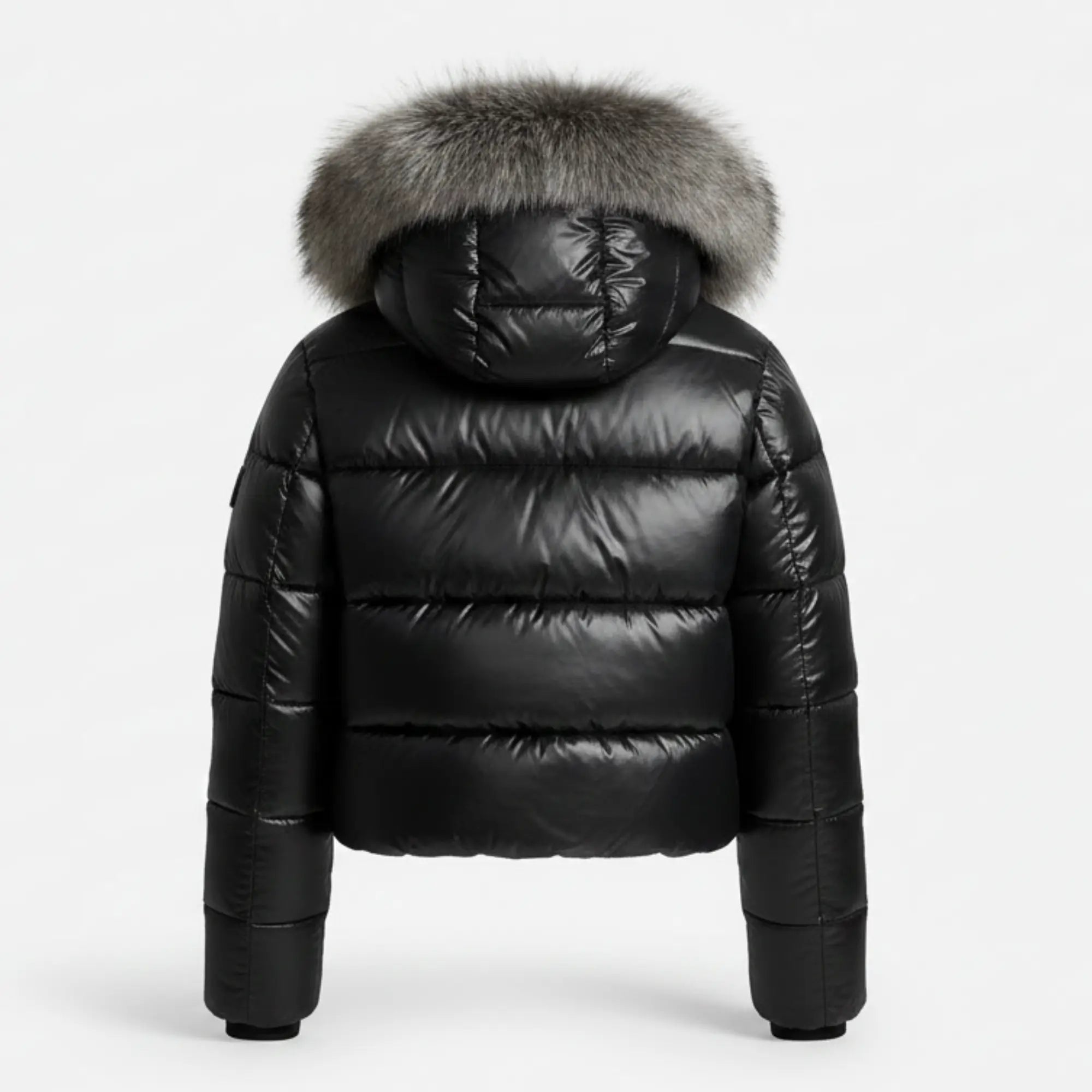 Women's cropped winter snow puffer jacket – RXD Leather
