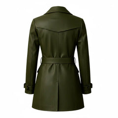 Women Faux Leather Blazer Jacket Smart Casual Office Party Wear Styles - RXD Leather 0016 