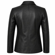 Men's black two-button leather blazer – RXD Leather
