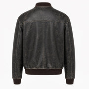Men's vintage black leather bomber jacket – RXD Leather