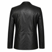 Men's black leather blazer, smart casual – RXD Leather