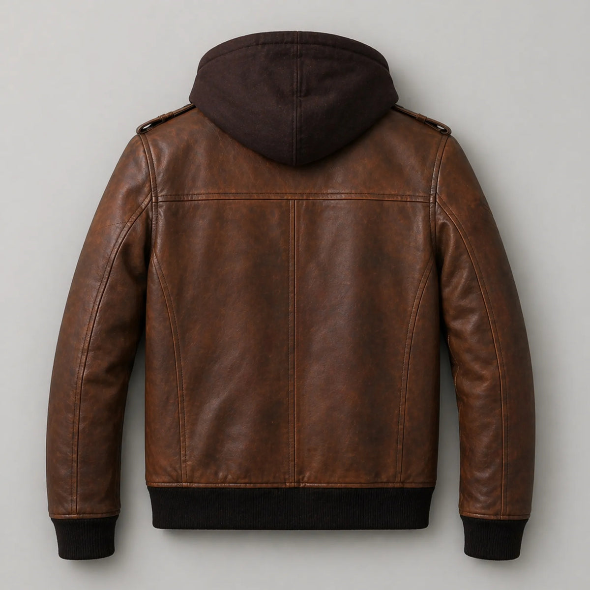 Men's slim fit brown leather biker jacket – RXD Leather