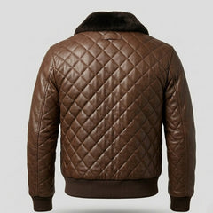 Men's A2 Shearling Sheepskin Leather Bomber Jacket Aviator Winter Coat- RXD Leather 0080
