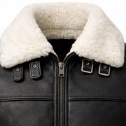 Men's black aviator leather jacket styled – RXD Leather