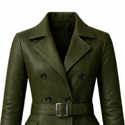 Women's faux leather blazer styled outfit – RXD Leather