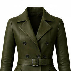Women Faux Leather Blazer Jacket Smart Casual Office Party Wear Styles - RXD Leather 0016 