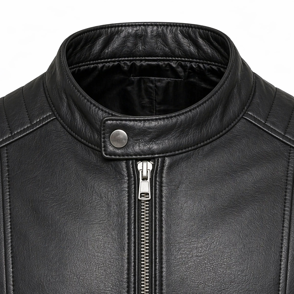 Men's black genuine leather motorcycle jacket styled outfit – RXD Leather