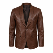 Men's brown lambskin leather blazer jacket – RXD Leather
