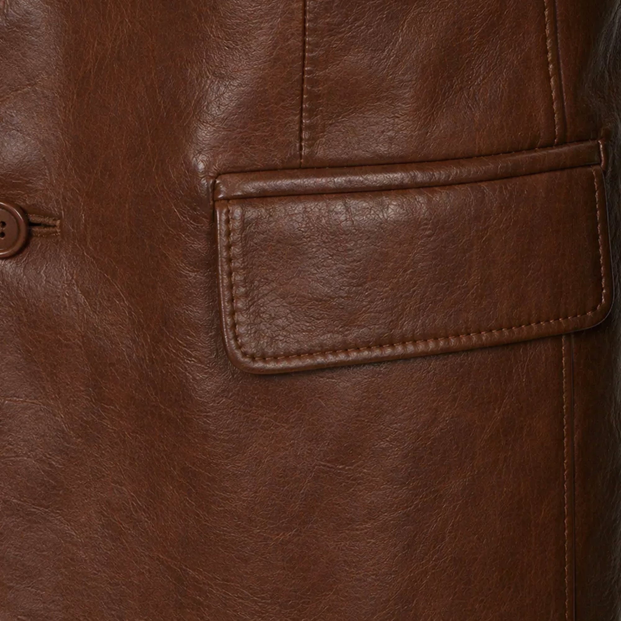 Mens Brown Leather Blazer Jacket Formal Casual Style Coat Outfit Men - RXD Leather 0027 