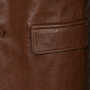 Men's premium brown lambskin leather blazer – RXD Leather