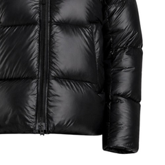 Mens Black Puffer Jacket Lightweight Hooded Winter Streetwear Stylev- RXD Leather 0026 