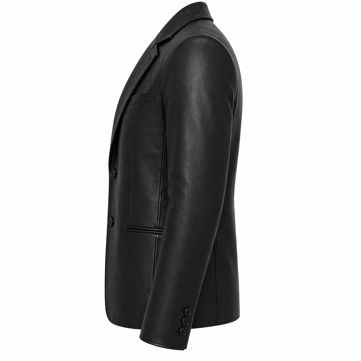 Men's black leather blazer, smart casual – RXD Leather