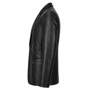 Men's black stretch blazer with warm lining – RXD Leather