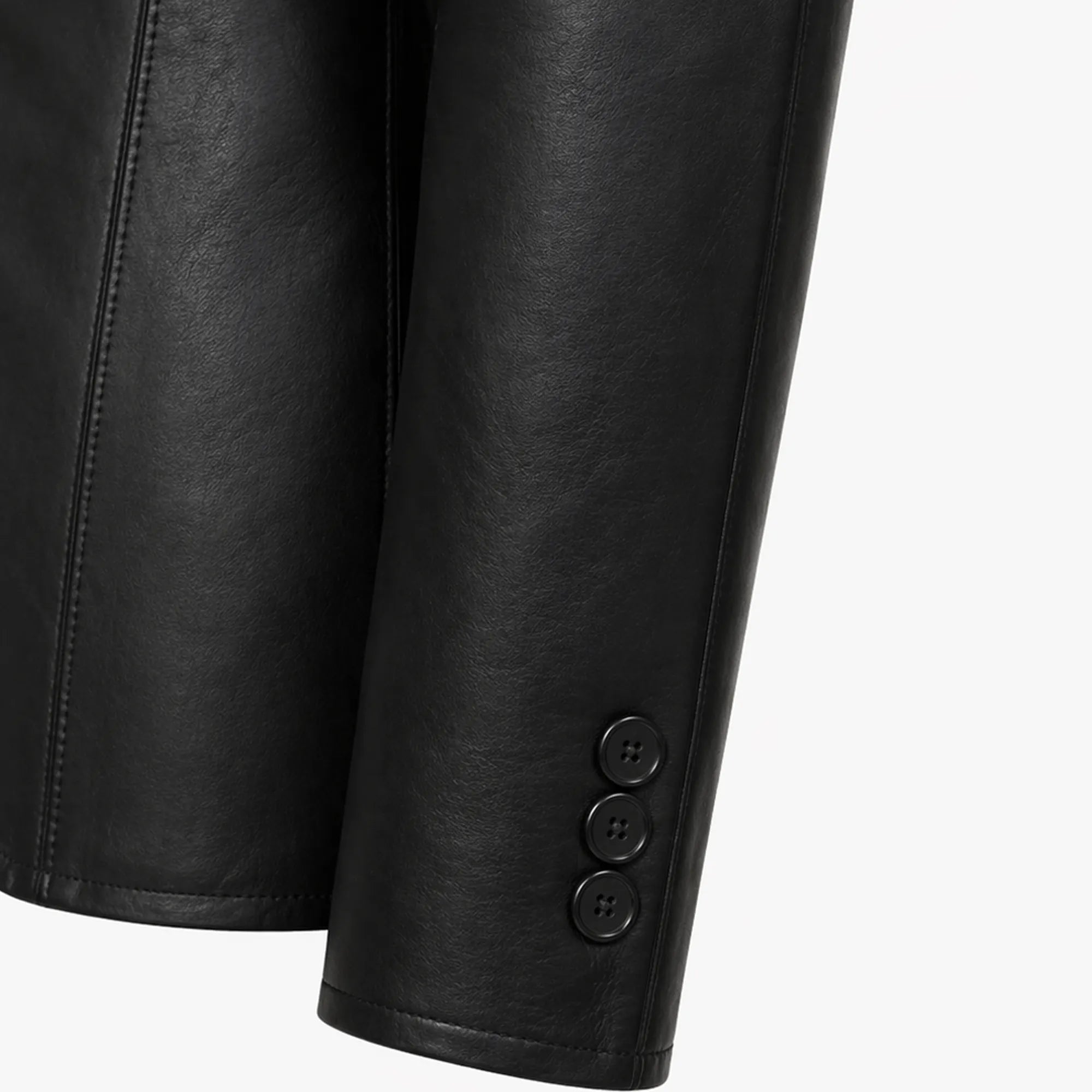 Mens Black Leather Blazer Jacket Formal Casual Style Coat Men Outfits - RXD Leather 0028 
