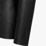 Men's premium black lambskin leather blazer – RXD Leather