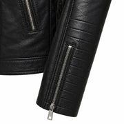 Men's premium black leather motorcycle jacket – RXD Leather