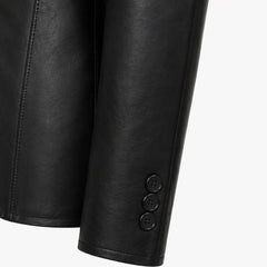 Mens Black Leather Blazer Jacket Formal Casual Style Coat Men Outfits - RXD Leather 0028 