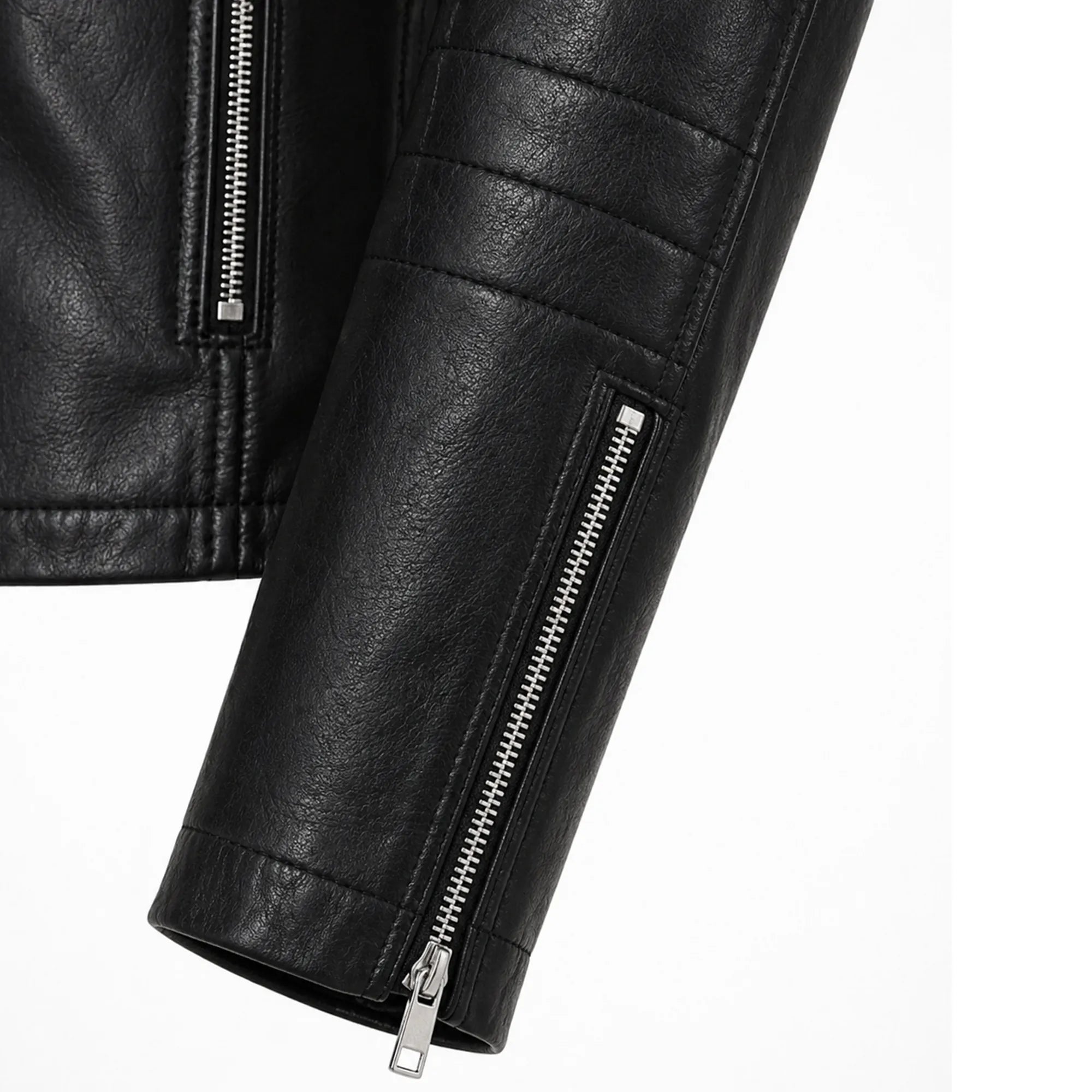 Womens Black Leather Biker Jacket Real Sheepskin Moto Style - RXD Leather 0096