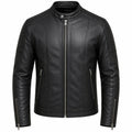 Men's black genuine leather motorcycle jacket – RXD Leather