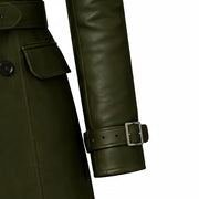 Women's faux leather blazer jacket detail – RXD Leather